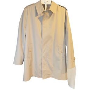 Misty Harbor Trench Coat Men's 42L Zip Out Plush Lining Cold/ Mild 2 Coats in 1